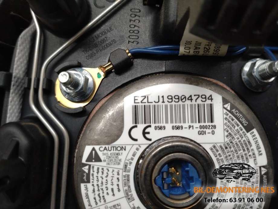 Airbag rattpute til Toyota Proace 2016-->> (Type II)  