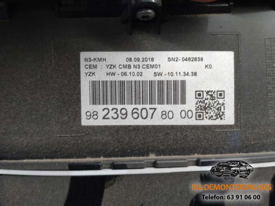 Instrumentpanel til Toyota Proace 2016-->> (Type II)  