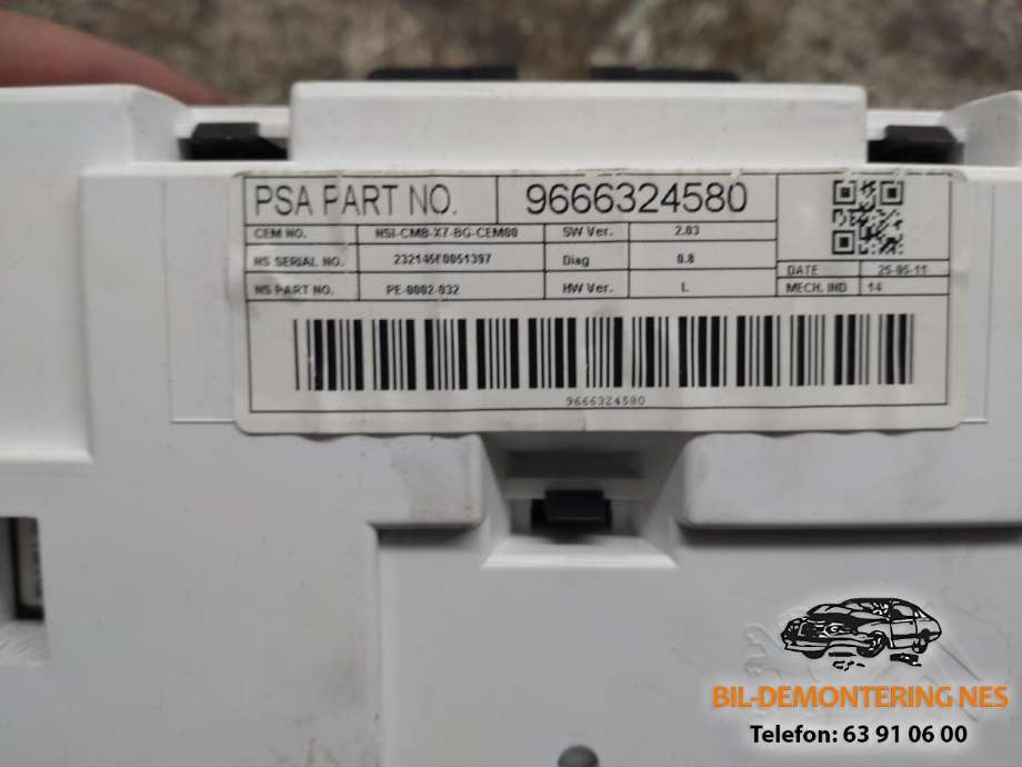 Instrumentpanel til Citroën C5 2008-2017 (Type II)  