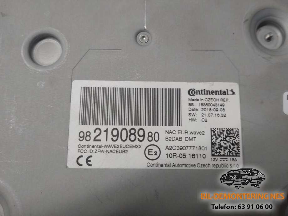 Bilstereo navigasjon spiller til Toyota Proace 2016-->> (Type II)  (9821908980|)
