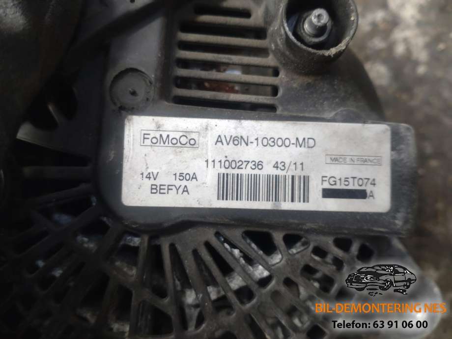 Dynamo diesel til Ford Focus 2011-2014 (Type III, Fase 1)  (FOMOCO|AV6N-10300MD|)