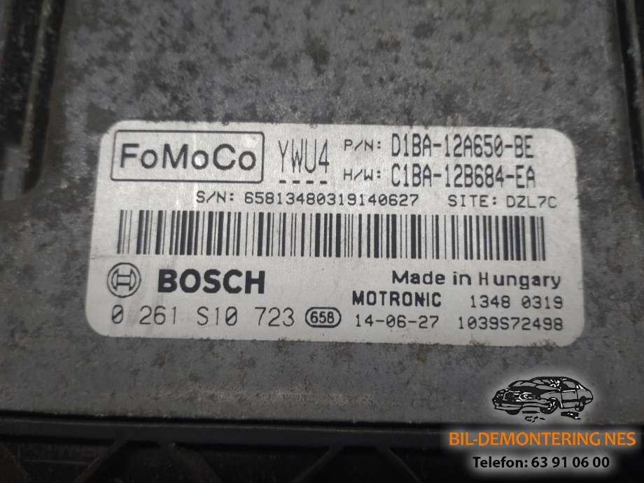 Styreenhet motor til Ford Fiesta 2013-2017 (Type VI, Fase 2)  (FOMOCO|D1BA-12A650-BE|C1BA-12B684-EA|0261S10723)