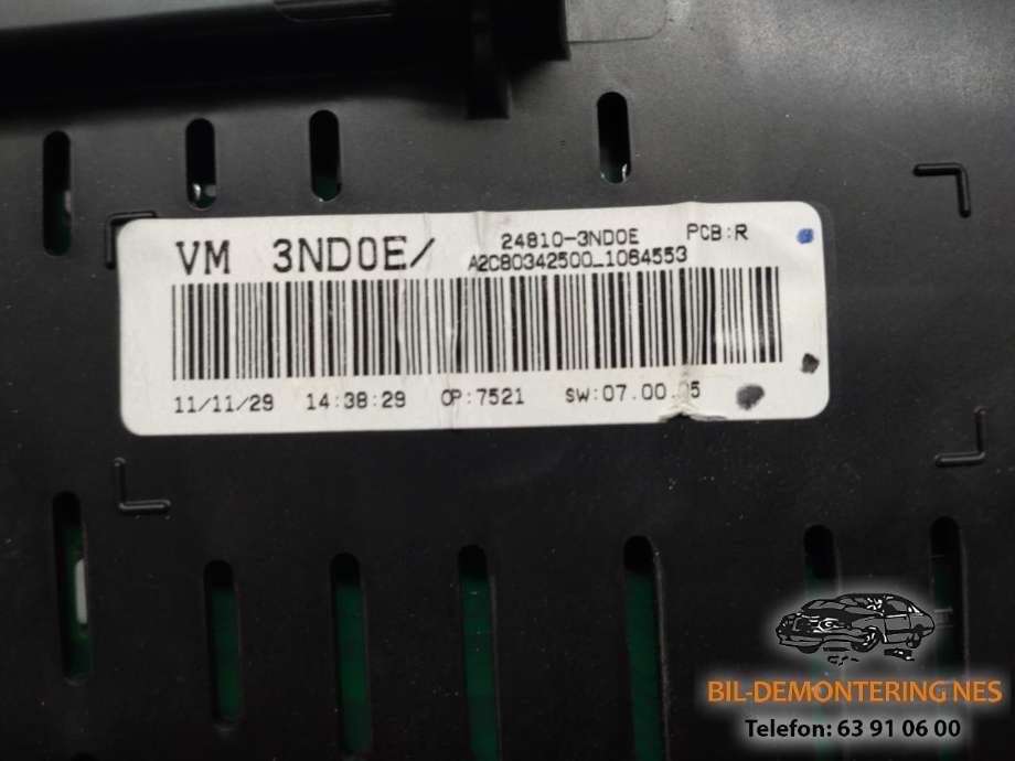 Instrumentpanel til Nissan Leaf 2011-2017 (Type I)  