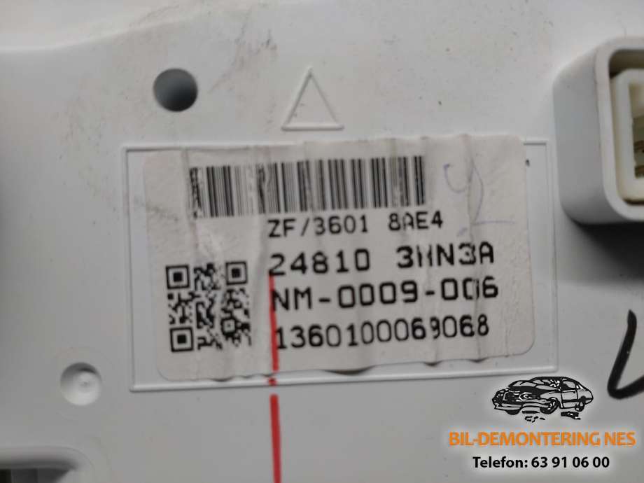 Instrumentpanel til Nissan Micra 2011-2017 (K13) (K13)