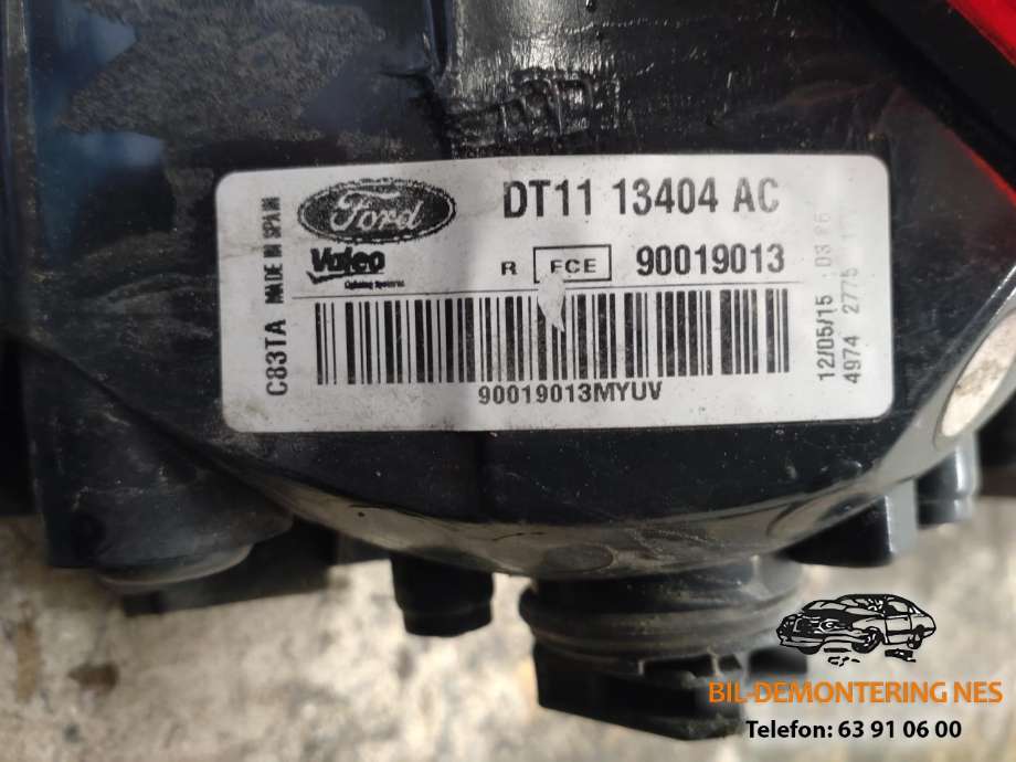 Baklykt venstre til Ford Transit Connect 2013-2018 Type II, Fase 1  