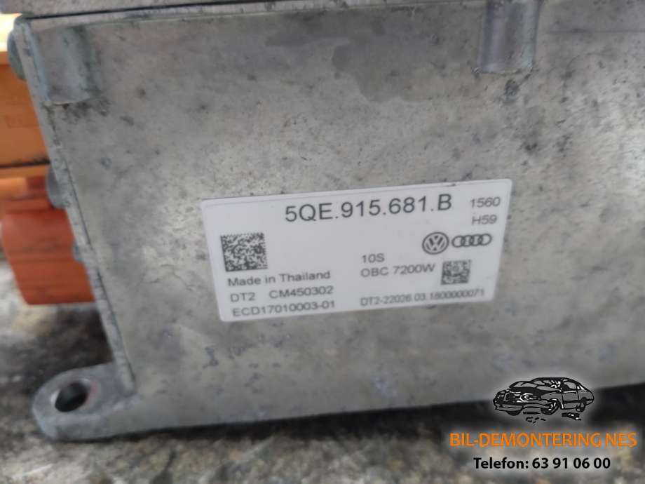 Batterilader (OBC - On Board Charger) til VW e-Golf 2017-2020 (Fase 2)  (5QE915681B|)