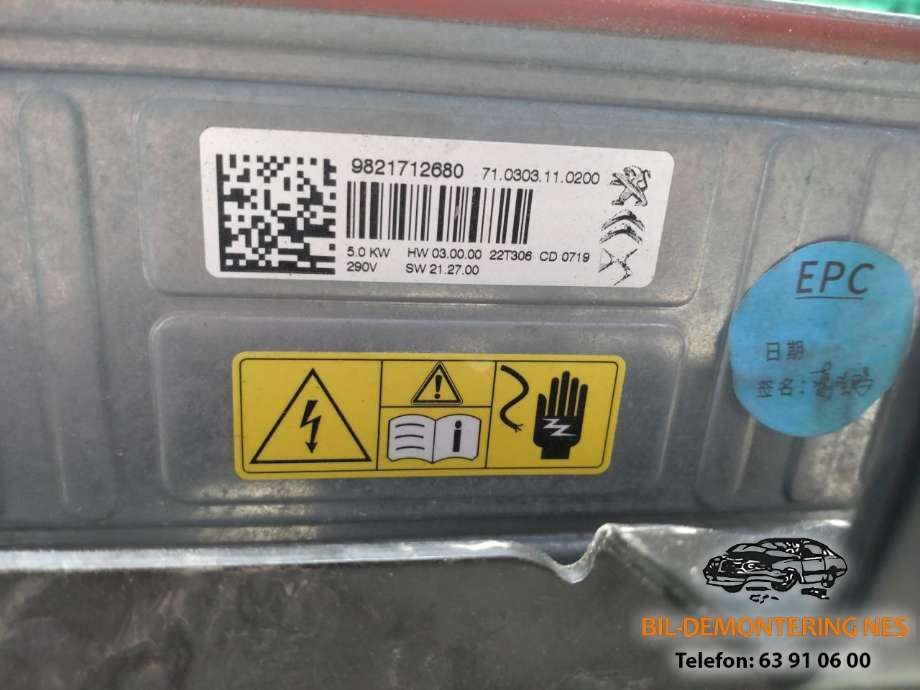 Varmeapparat register til Toyota Proace 2016-->> (Type II)  (9821712680|)