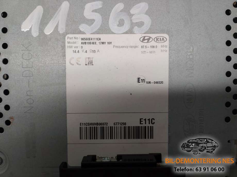 Multimedia display (MCU - Media Controller Unit) til Ford Fiesta 2013-2017 (Type VI, Fase 2)  