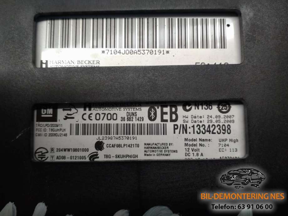 Bilstereo diverse til Opel Insignia A 2009-2014  (366821429|)