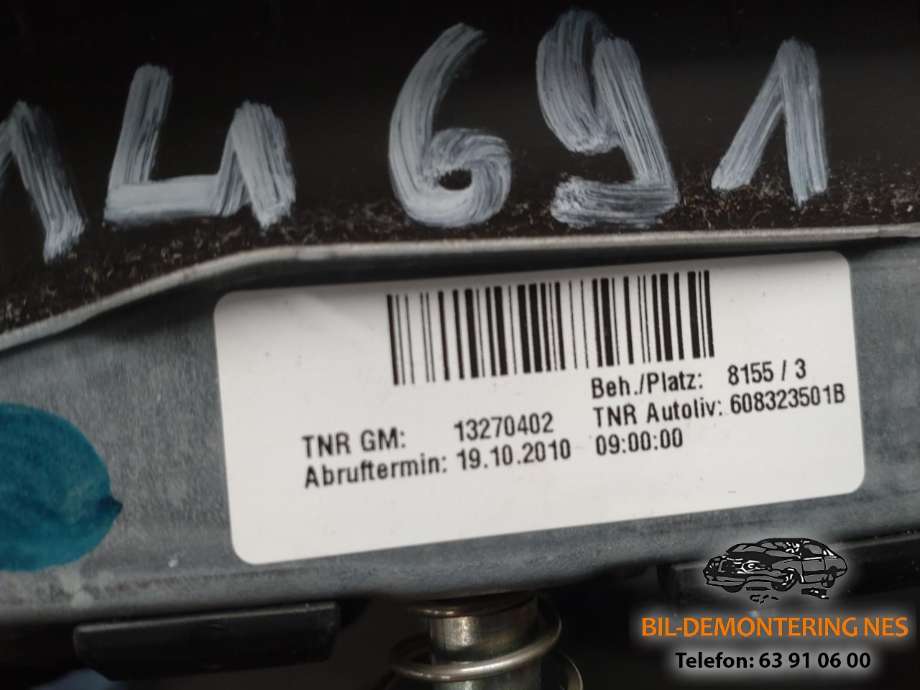 Airbag rattpute til Opel Insignia A 2009-2014