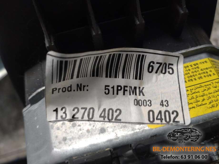 Airbag rattpute til Opel Insignia A 2009-2014