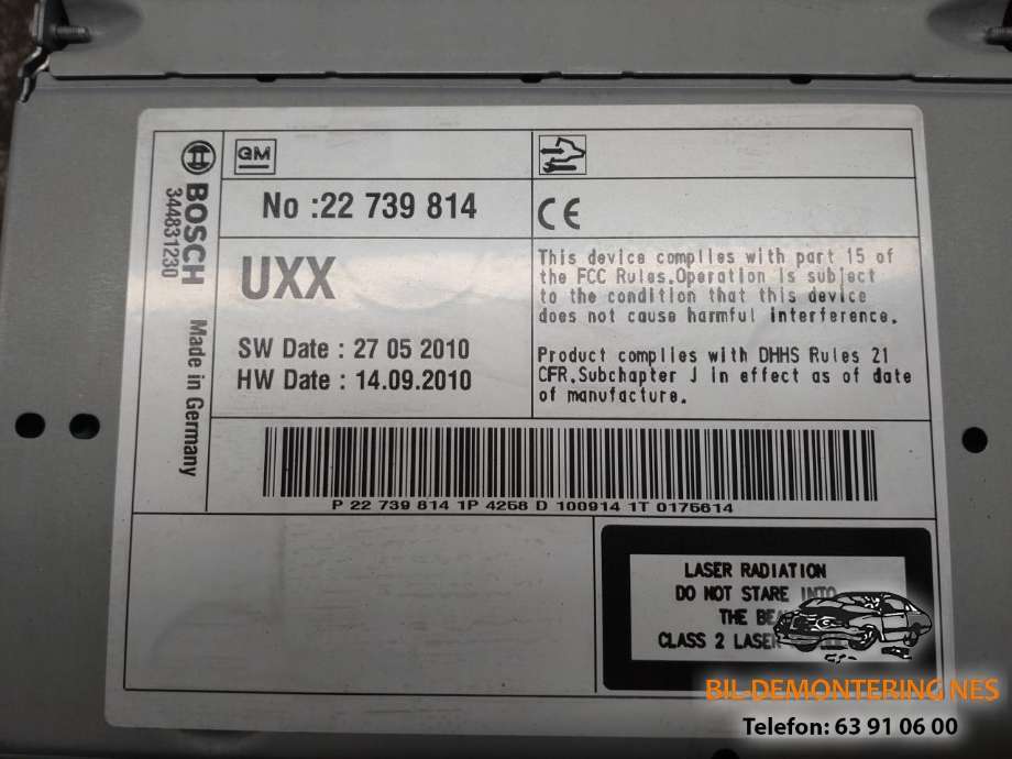 Bilstereo til Opel Insignia A 2009-2014  
