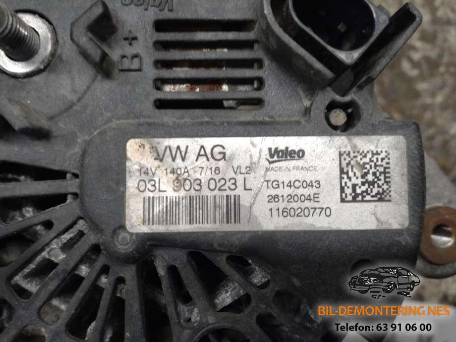 Dynamo diesel til VW Caddy 2015-2020 (Type III, Fase 3)  