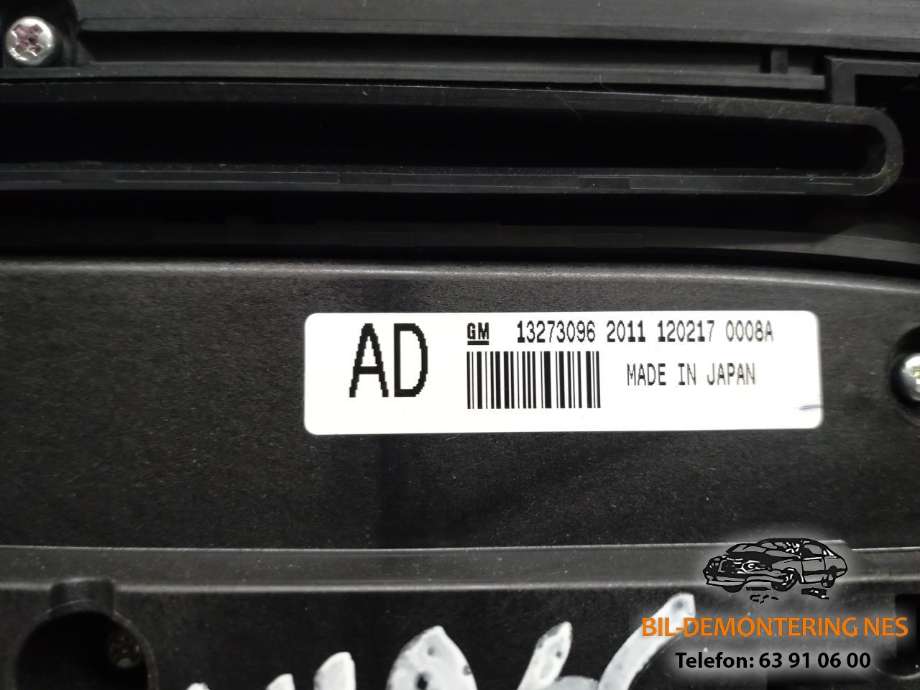 Bilstereo betjeningspanel til Opel Insignia A 2009-2014  