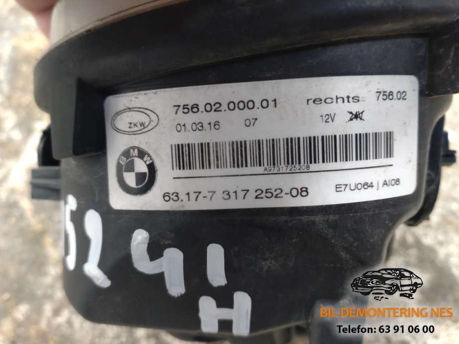Tåkelykt høyre foran til BMW X5 2013-2018 (F15) (F15) (6317731725208|7560200001|)