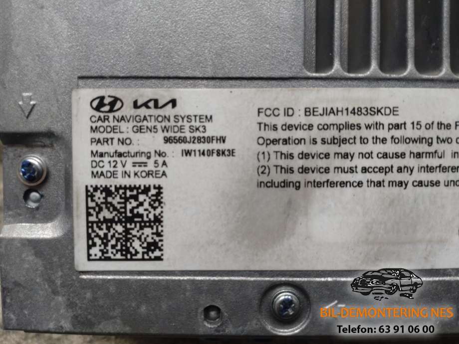 Multimedia display (MCU - Media Controller Unit) til Kia e-Soul 2019-->> (Type III)  
