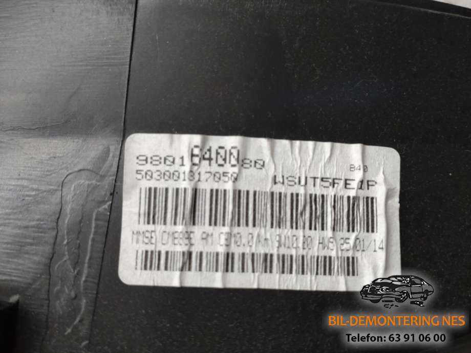 Instrumentpanel til Peugeot Partner 2008-2015 (Type II, Fase 1)  