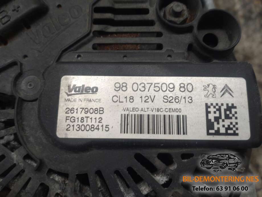 Dynamo diesel til Peugeot Expert 2007-2016 (Type II)
