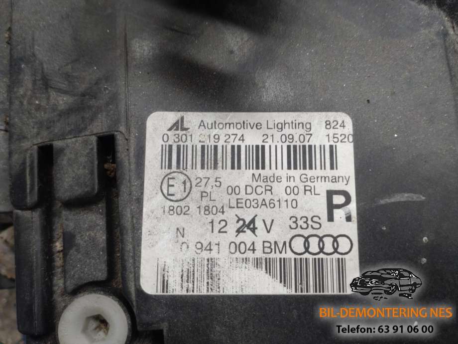 Frontlykt høyre xenon til Audi A4 2007-2014 (Type IV) (B8) (B8) 