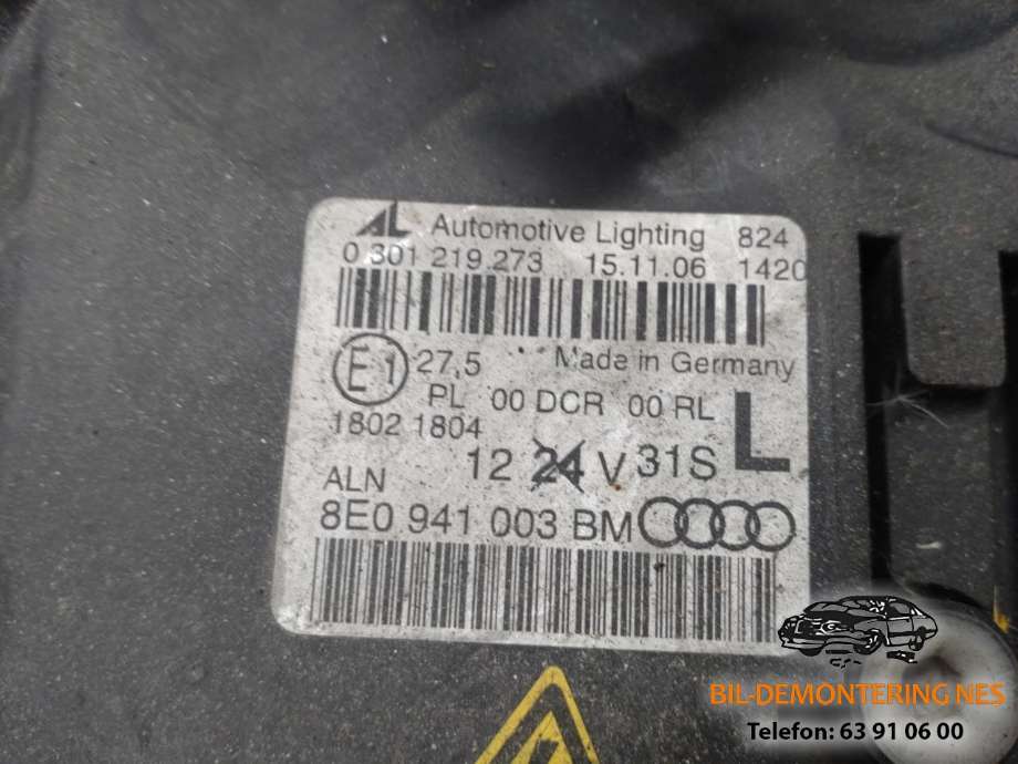 Frontlykt venstre xenon til Audi A4 2007-2014 (Type IV) (B8) (B8) 