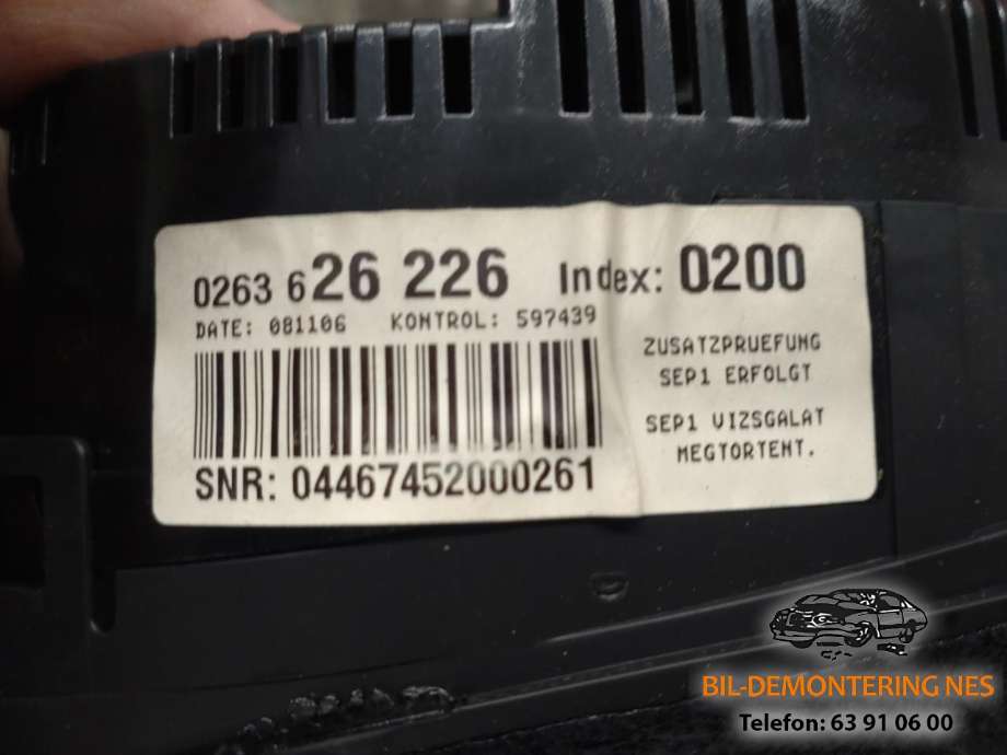 Instrumentpanel til Audi A4 2007-2014 (Type IV) (B8) (B8)