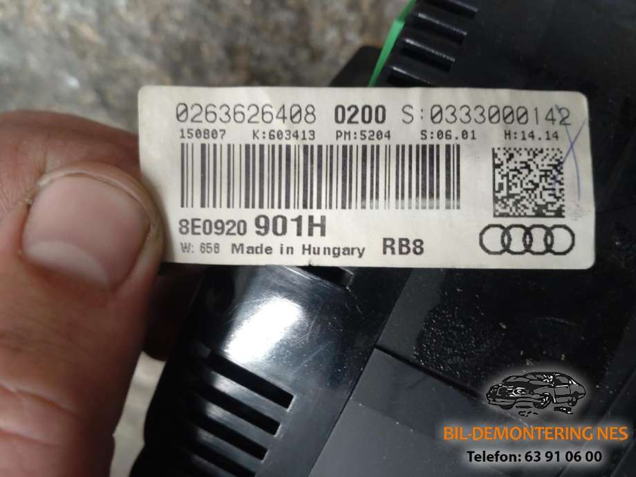 Instrumentpanel til Audi A4 2007-2014 (Type IV) (B8) (B8)
