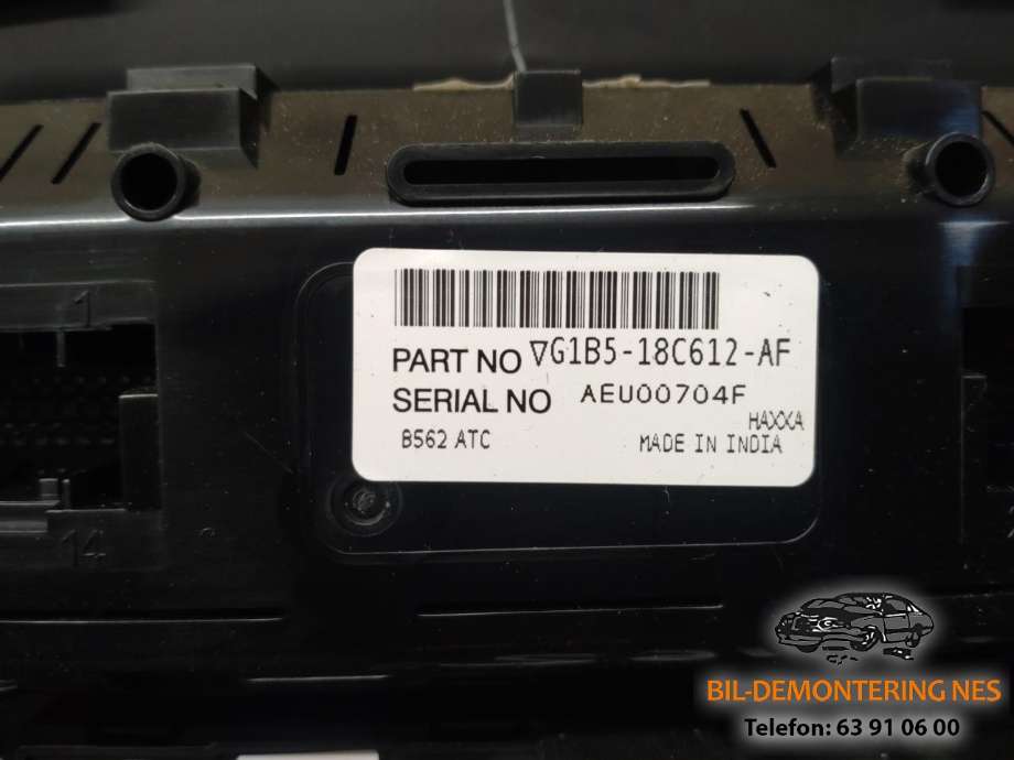 Varmeapparat betjening til Ford Ka+ 2016-->> (Type III)  