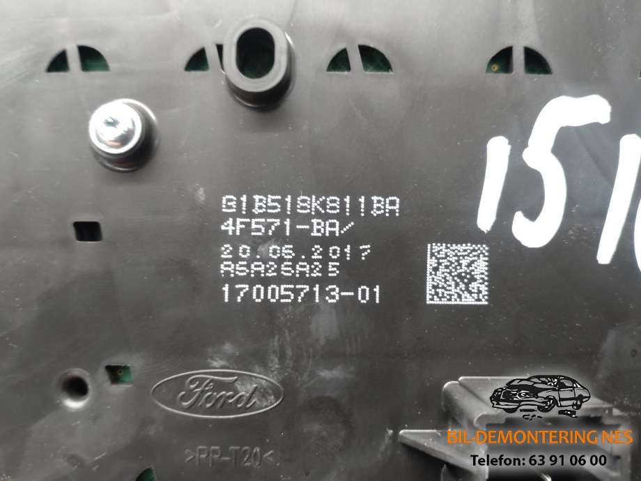 Bilstereo betjeningspanel til Ford Ka+ 2016-->> (Type III)