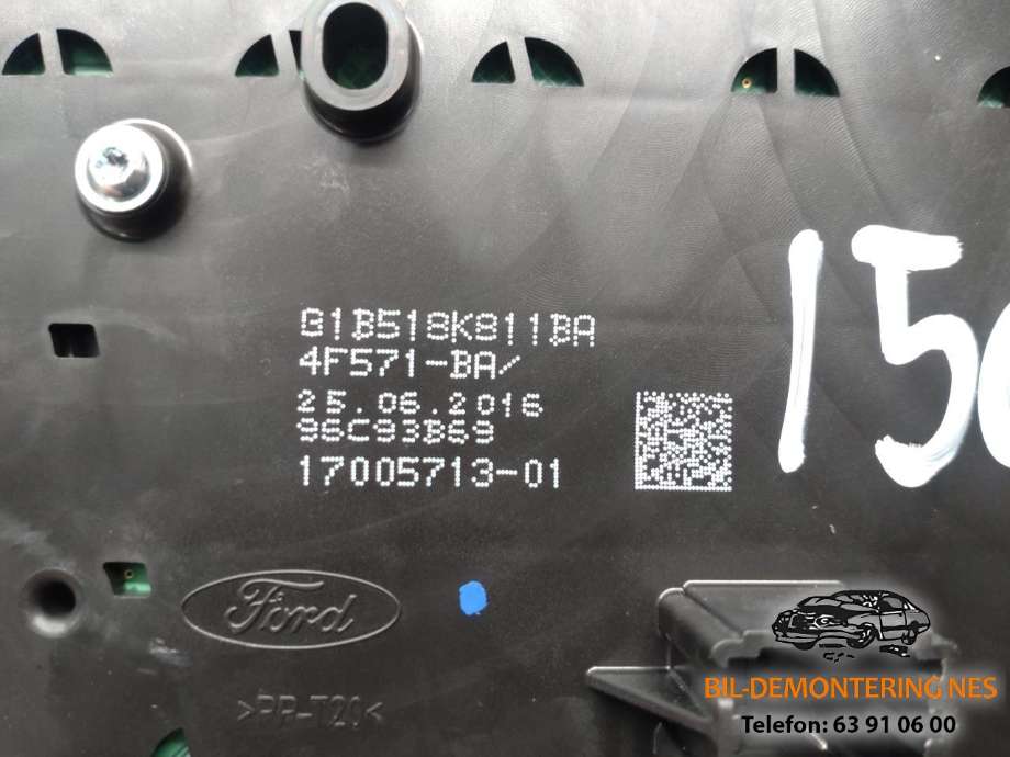 Bilstereo betjeningspanel til Ford Ka+ 2016-->> (Type III)  