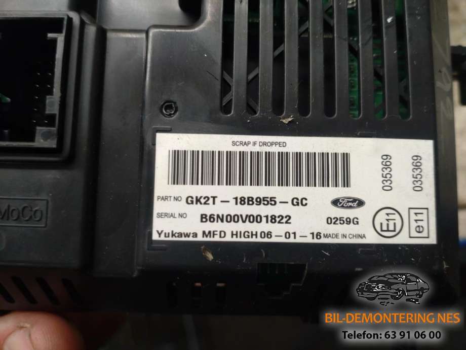 Instrument kjørecomputer til Ford Transit Custom 2013-2023 (Type I) (GK2T-18B955-GC|)