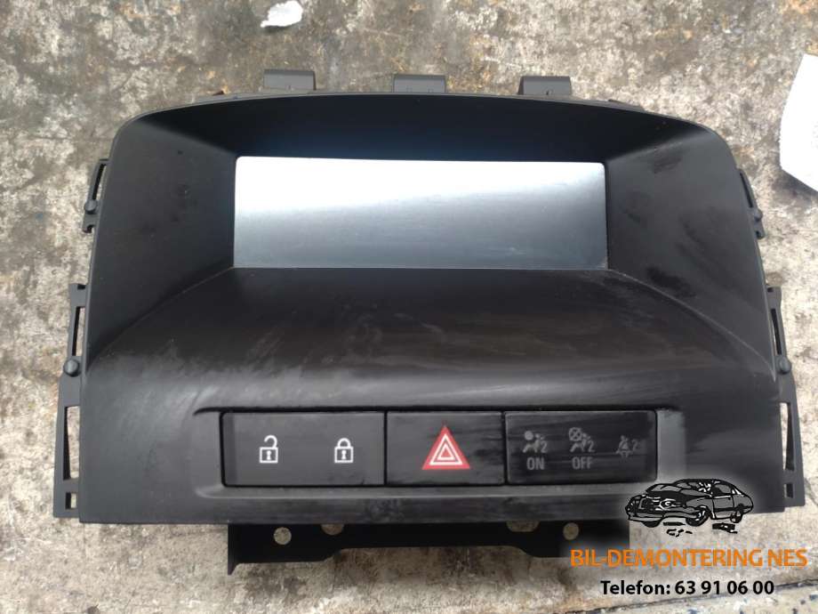 Multimedia display (MCU - Media Controller Unit) til Opel Astra J, 2010-2015  (13267984)
