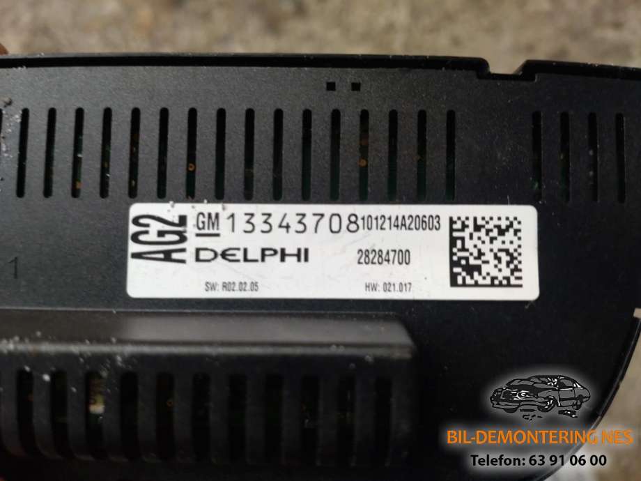 Varmeapparat betjening til Opel Astra J 2010-2015  (13343708|28284700|)