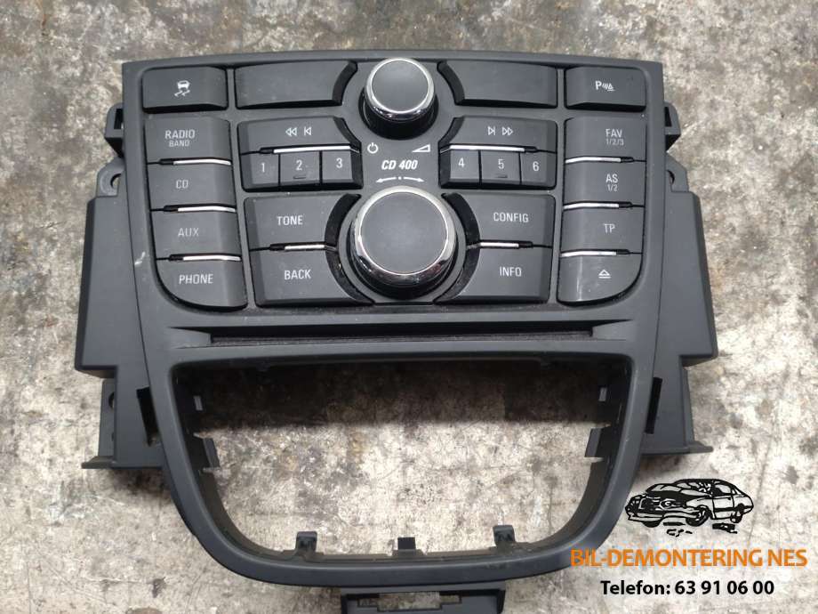 Bilstereo betjeningspanel til Opel Astra J, 2010-2015  (13346050)