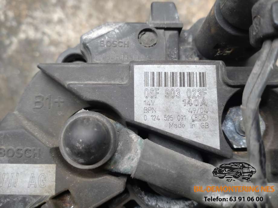 Dynamo til Audi A3 2003-2008 (Type II, Fase 1) (06F903023F|)