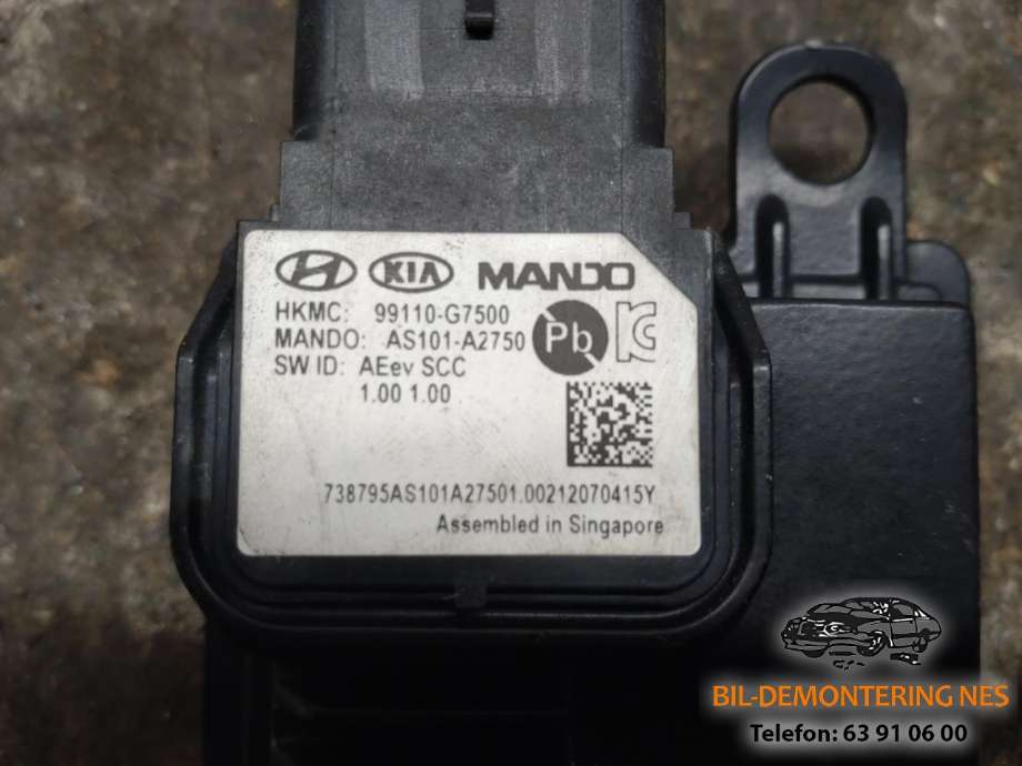 Sensor radar til Hyundai Ioniq Electric 2019-->> (Fase 2)  (99110-G7500|AS101-A2750|)