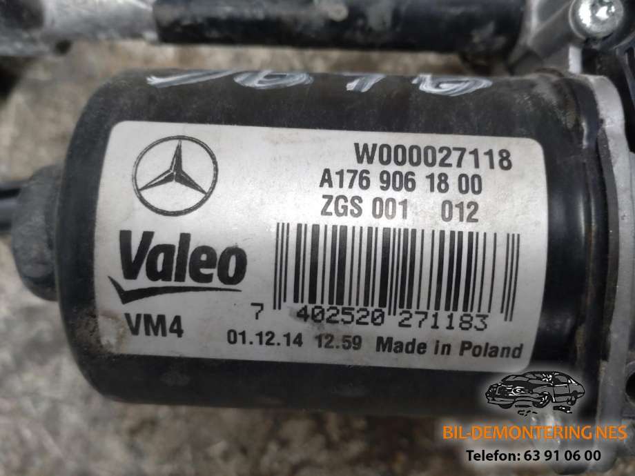 Viskermotor frontrute komplett m/overføring til Mercedes A-Klasse 2012-2018 (W176) (W176) 