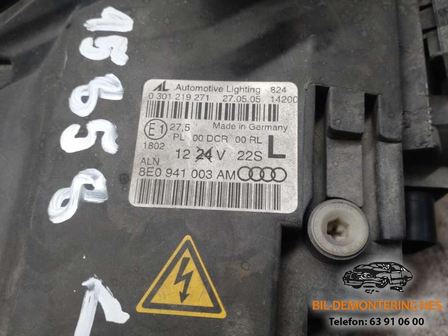 Frontlykt venstre xenon til Audi A4 2004-2008 (Type III) (B7) (B7) 