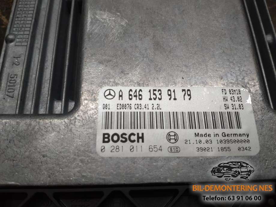 Styreenhet motor til Mercedes C-Klasse 2000-2004 (Fase 1) (W203) (W203) (A6461539179|)
