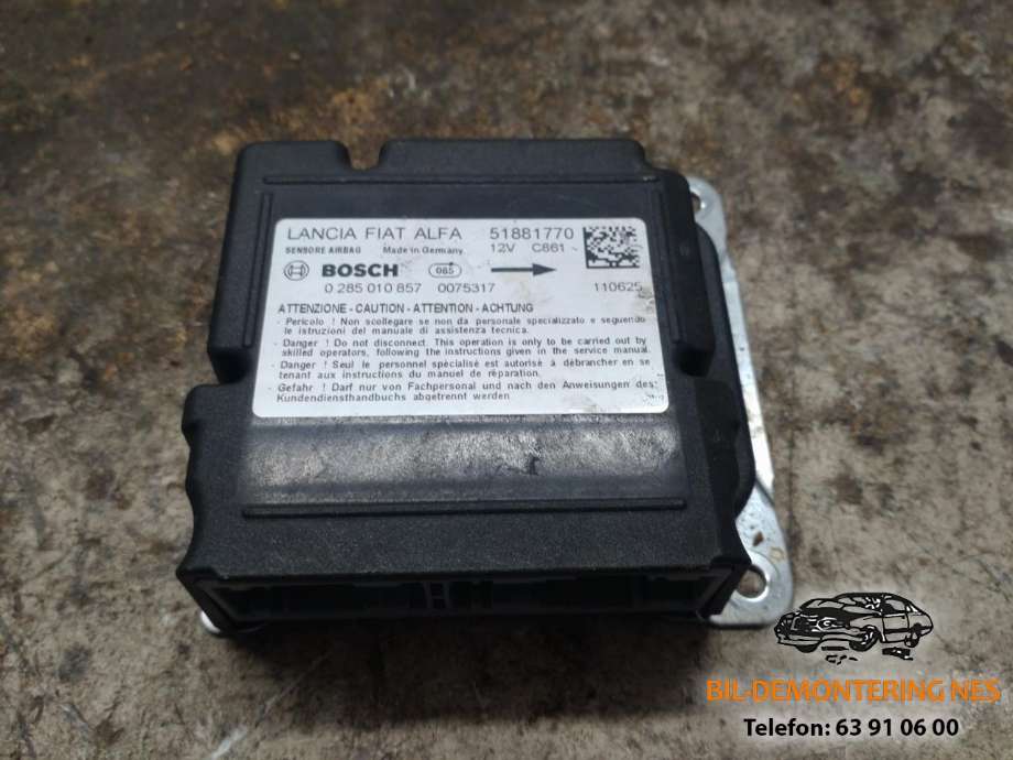 Styreenhet airbag hovedsensor til Fiat Doblo 2010-->> (Type II) (51881770|0285010857|)