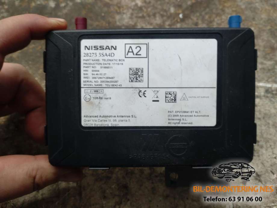 Styreenhet bluetooth til Nissan E-NV200 2014-->> (282755SA4D|)