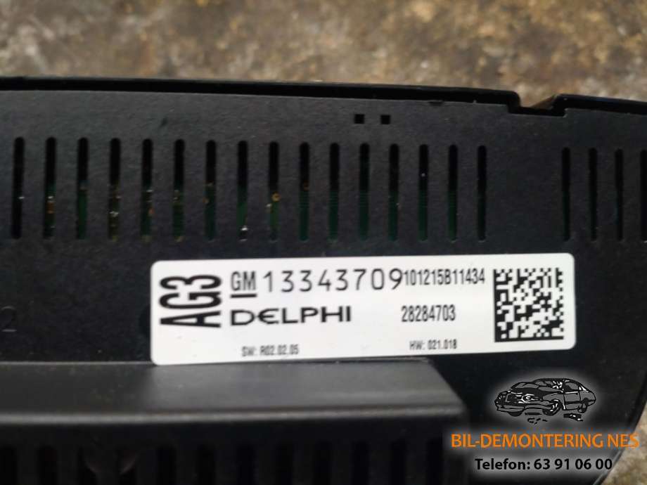Varmeapparat betjening til Opel Astra J 2010-2015 (13343709|)