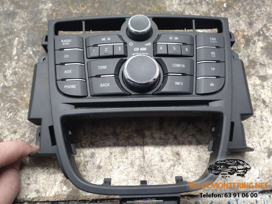 Bilstereo betjeningspanel til Opel Astra J 2010-2015 (13346050|)