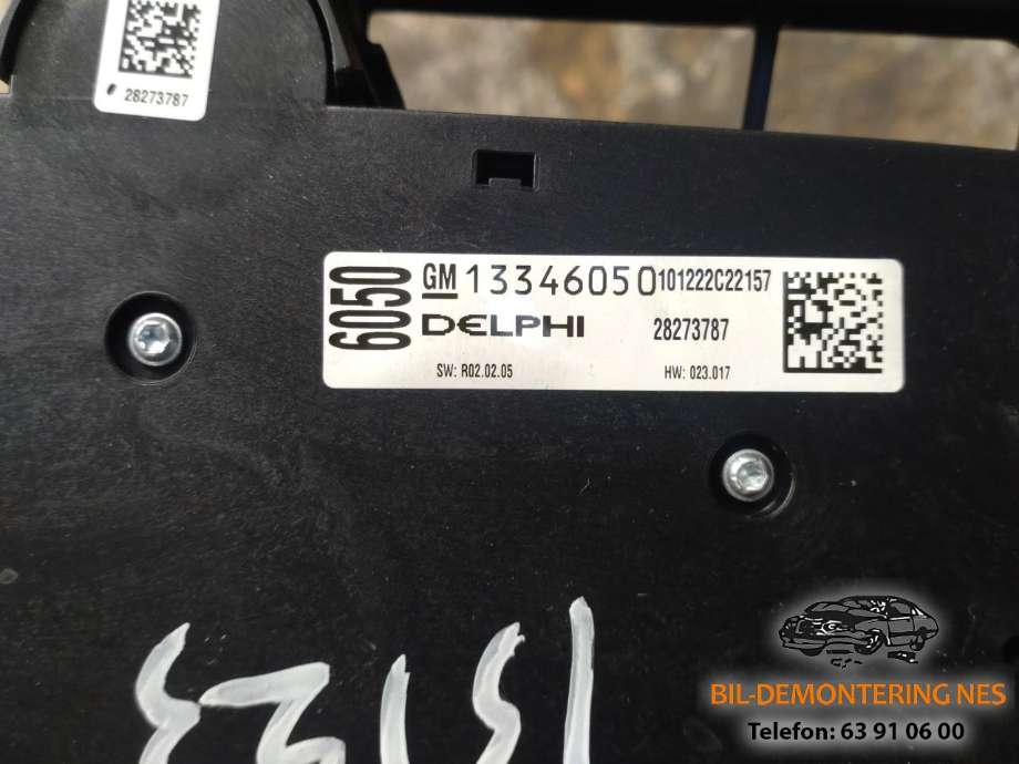 Bilstereo betjeningspanel til Opel Astra J 2010-2015 (13346050|)