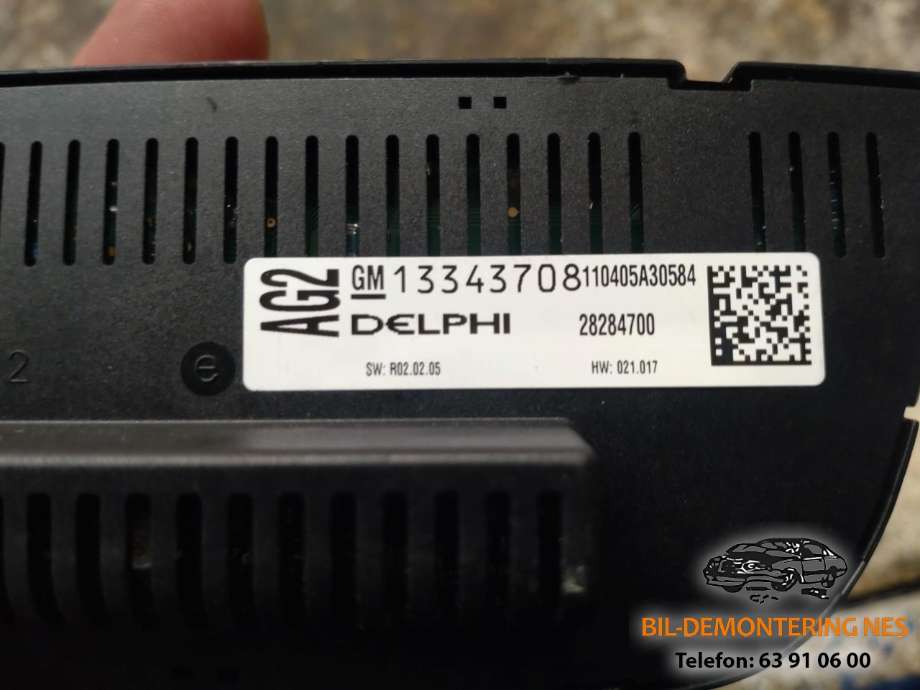 Varmeapparat betjening til Opel Astra J 2010-2015 (13343708|)
