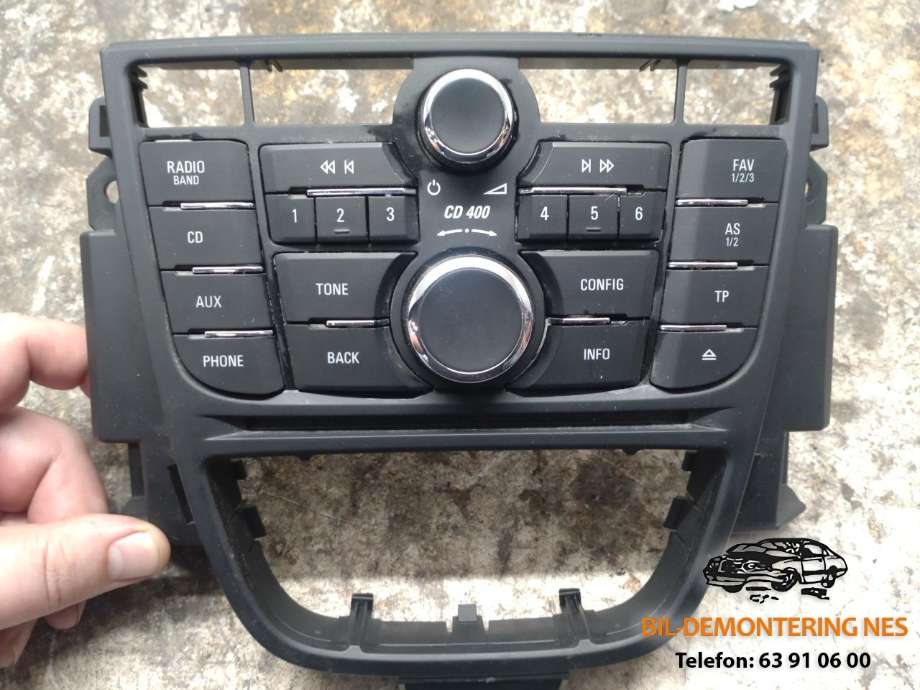 Bilstereo betjeningspanel til Opel Astra J 2010-2015 (13346050|)