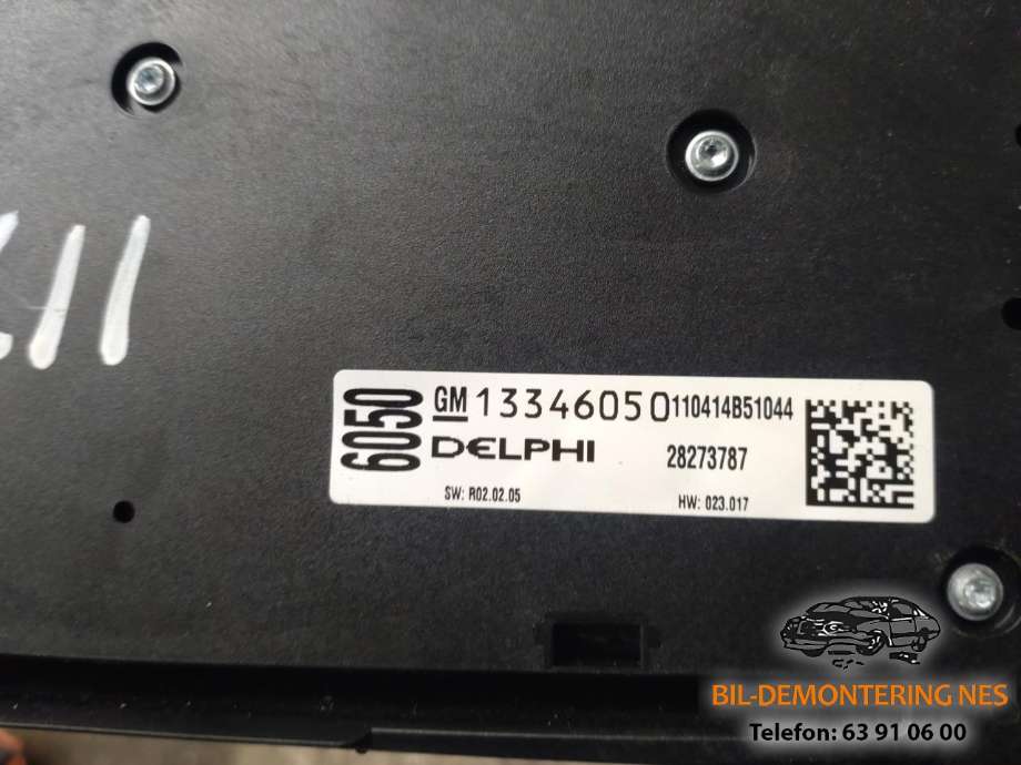 Bilstereo betjeningspanel til Opel Astra J 2010-2015 (13346050|)