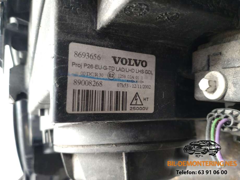 Frontlykt venstre xenon til Volvo V70 2000-2004 (Type II, Fase 1)  