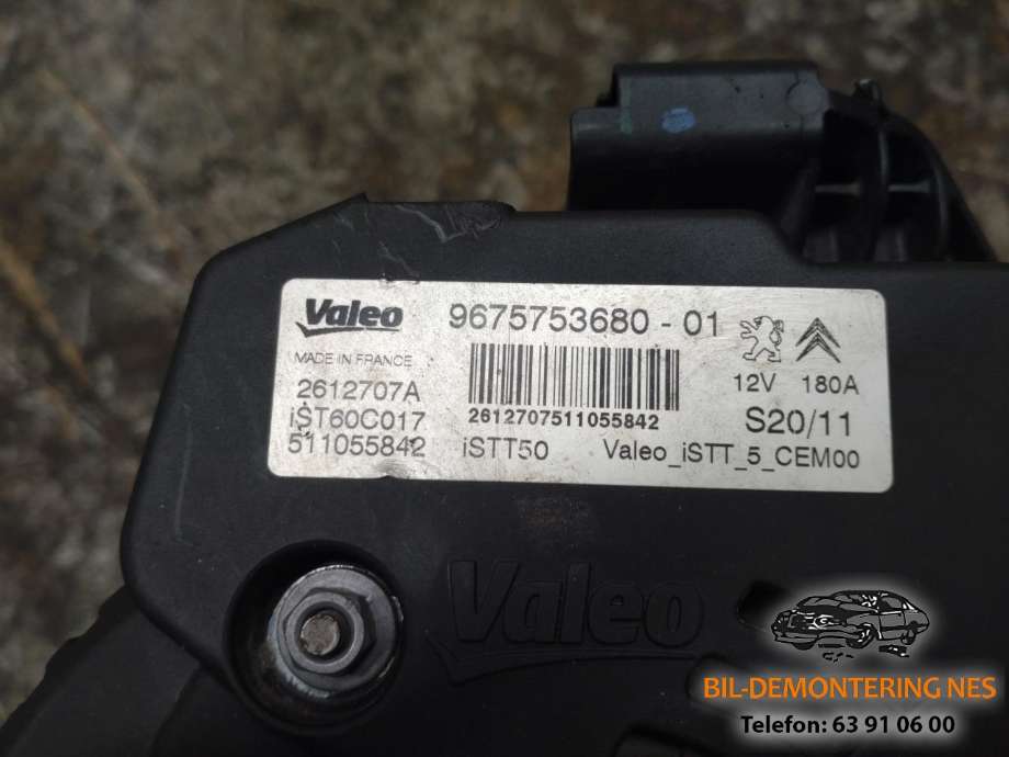 Dynamo diesel til Peugeot 308 2007-2011 (Type I, Fase 1) (VALEO|9675753680-01|5705PA|1625944380)