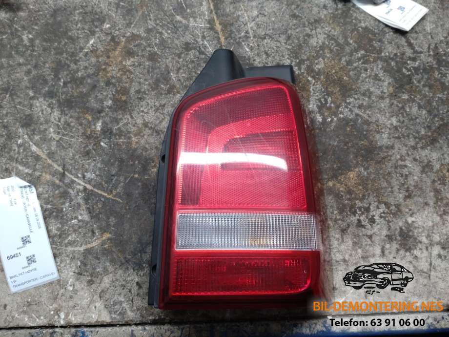 Baklykt høyre til VW Transporter / Caravelle, 2009-2015 (Fase 2) (T5) (T5)
