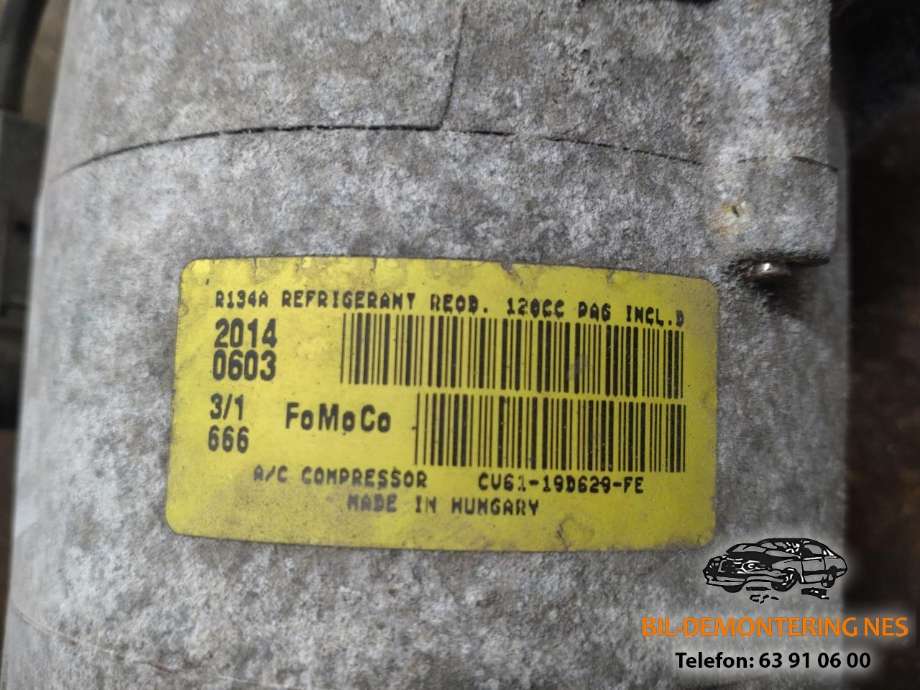 Aircondition kompressor til Ford Focus 2014-2018 (Type III, Fase 2)